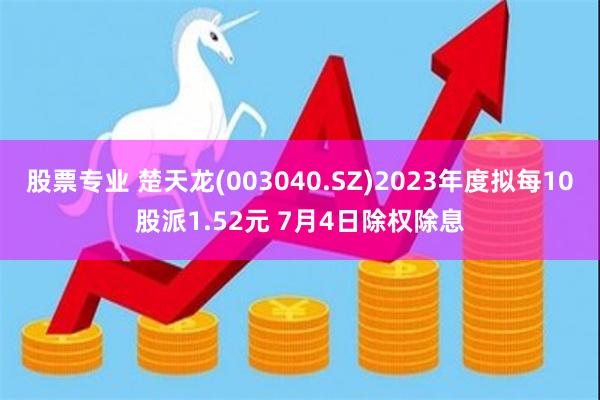 股票专业 楚天龙(003040.SZ)2023年度拟每10股派1.52元 7月4日除权除息