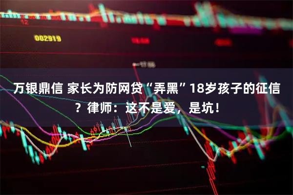 万银鼎信 家长为防网贷“弄黑”18岁孩子的征信？律师：这不是爱，是坑！